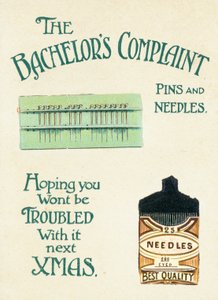 Nåle og nåle, julekort af English School