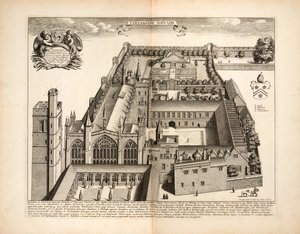 New College, plade 19 fra Oxonia Illustrata af David Loggon, Oxford 1675 af English School