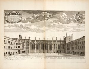 New College, plade 20 fra Oxonia Illustrata af David Loggon, Oxford 1675 af English School