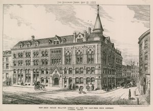 New Dock House Billiter Street, London EC, for East and West India Dock Company af English School