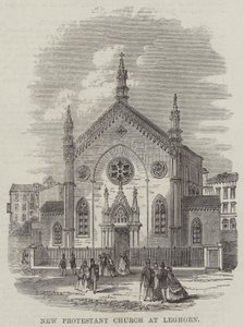 Ny protestantisk kirke ved Leghorn (gravering) af English School