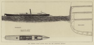 Ny Torpedo Steam Launch bygget til den argentinske republik (gravering) af English School