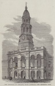 New Townhall of Adelaide, South Australia (gravering) af English School