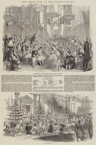Nytårsaften, på Mansion-House (gravering) af English School