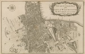 Ny og nøjagtig plan for City of Westminster, hertugdømmet Lancaster og tilstødende steder af English School