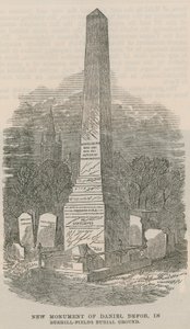 Nyt monument af Daniel Defoe af English School