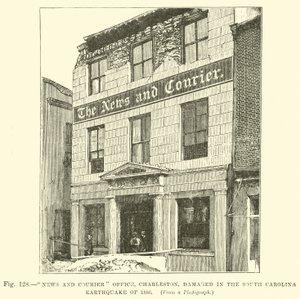 News and Courier Office, Charleston, damaged in the South Carolina Earthquake of 1886  af English School