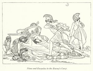 Nisus og Euryalus i fjendens lejr (billeder) af English School