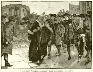 Ingen Popery Rioters overfalder Lord Mansfield af English School