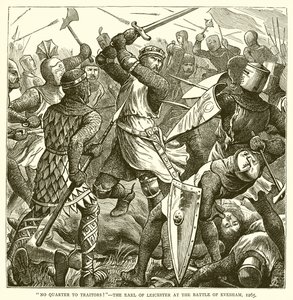 Ingen kvarter til forrædere!--jarlen af Leicester i slaget ved Evesham, 1265