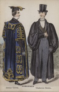 Adelsmænd i Cambridge, Kjole, Kjole af af English School