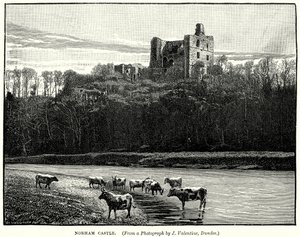 Norham Castle (gravering) af English School