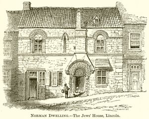 Norman Dwelling.--Jødernes Hus, Lincoln af English School