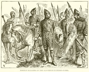 Normannische Soldaten des elften Jahrhunderts--Typen