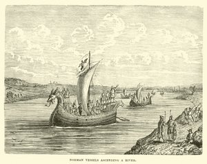 Normanniske fartøjer bestiger en flod af English School