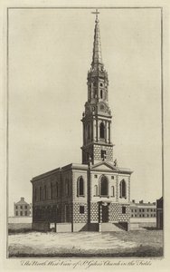 Nordvestudsigt over Church of St Giles in the Fields, London