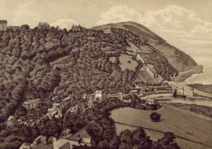 North Devon: Lynton og Lynmouth (litografi) af English School