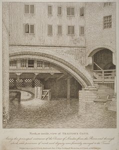 North View of Traitors Gate, Tower of London, udgivet af Nathaniel Smith (fl.1740-1802) 1798 af English School