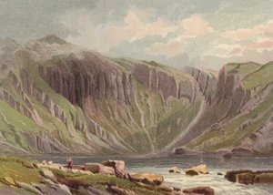 Nord for Wales, Llyn Idwal (farve litho) af English School