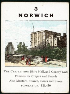 Norwich (farve litho) af English School