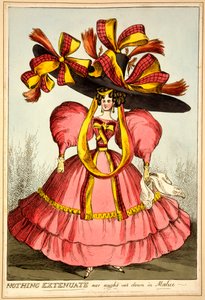 Intet formilde eller intet nedfældet i Malice, 1827 (håndfarvet gravering) af English School