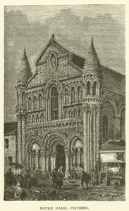 Notre Dame, Poitiers (kobberstik) af English School