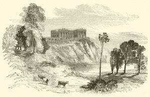Nottingham Castle (gravering) af English School