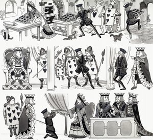Børnerim illustration: Queen of Hearts af English School