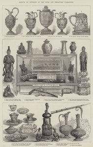 Objekter af interesse på Ryde Art Treasures Exhibition (gravering) af English School