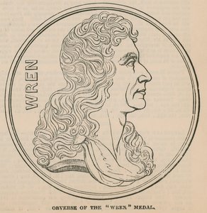 Vorderseite der Wren-Medaille von English School