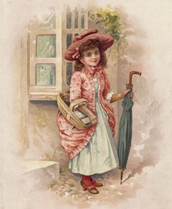 Off to Market (farve litho) af English School