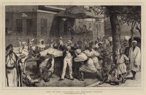 Afsted til pyramiderne, den belejrede turist (gravering) af English School