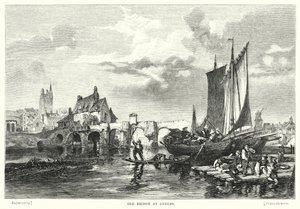 Den gamle bro ved Angers (gravering) af English School