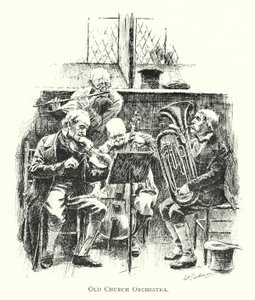 Old Church Orchestra (litho) af English School