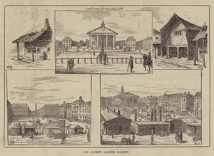 Old Covent Garden Market (gravering) af English School