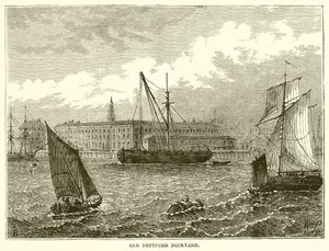 Old Deptford Dockyard af English School