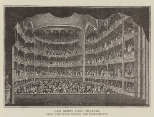 Old Drury Lane Theatre (gravering) af English School