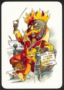 Old King Cole var en glad gammel sjæl (farve litho) af English School