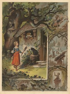 Den gamle gåsemor (chromolitho) af English School