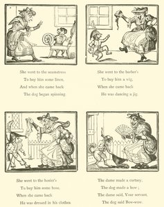 Gamle mor Hubbard og hendes hund af English School