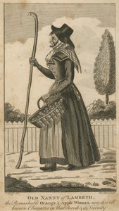 Old Nanny of Lambeth, den bemærkelsesværdige appelsin- og æblekvinde af English School