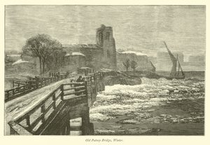 Old Putney Bridge, Winter  af English School