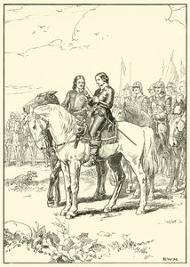 Oliver Cromwell (blæk på papir) af English School
