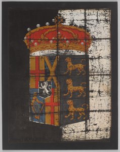 Oliver Cromwells begravelsesbanner, ca. 1658 (banner) af English School