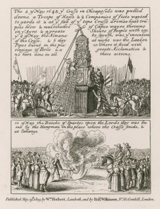 Den 2. maj 1643 blev korset i Cheapside, London, revet ned af English School