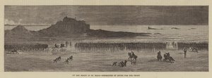 På stranden ved St. Malo, afgang af afgifter for fronten (gravering) af English School