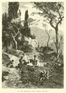 På halvøen nær Sestri Levante