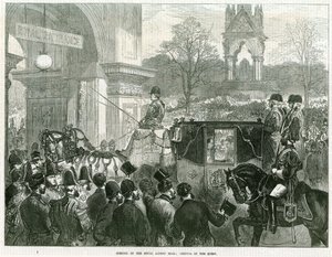 Åbning af Royal Albert Hall af dronning Victoria af English School