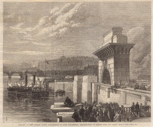 Åbning af North Thames Embankment for gående passagerer af English School