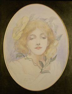 Ophelia, ca. 1890 (akvarel på papir) af English School